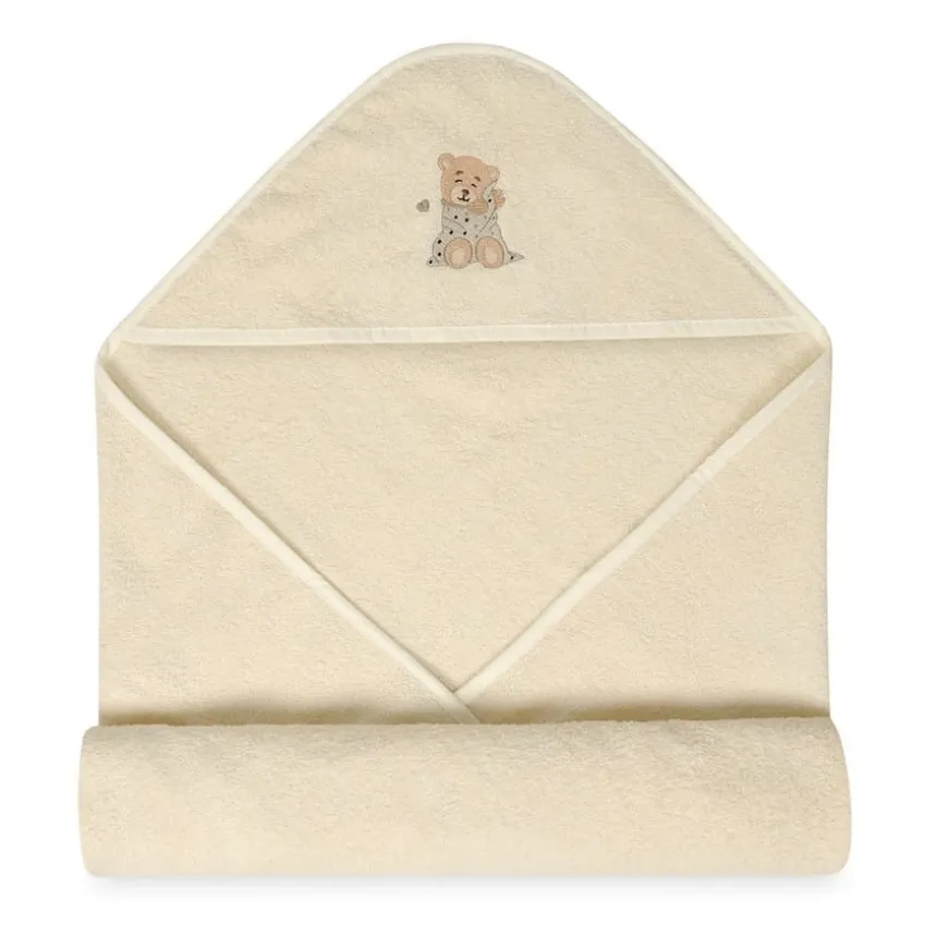 Ecru okrycie kąpielowe frotte 100x100, ecru | Maxi - BabyMatex