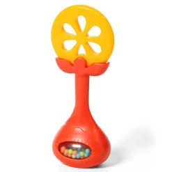 Edukacyjny gryzak z grzechotką Juicy Orange | Babyono 499/01