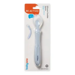 Elastyczna silikonowa łyżeczka - niebieska | Babyono 785-01