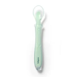 Elastyczna silikonowa łyżeczka - zielona | Babyono 785-02