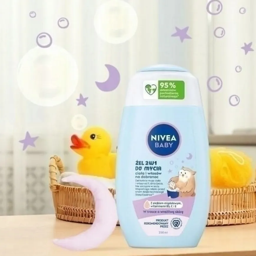 Żel do mycia dla niemowląt i dzieci 2w1 Dobranoc 200 ml Nivea Baby