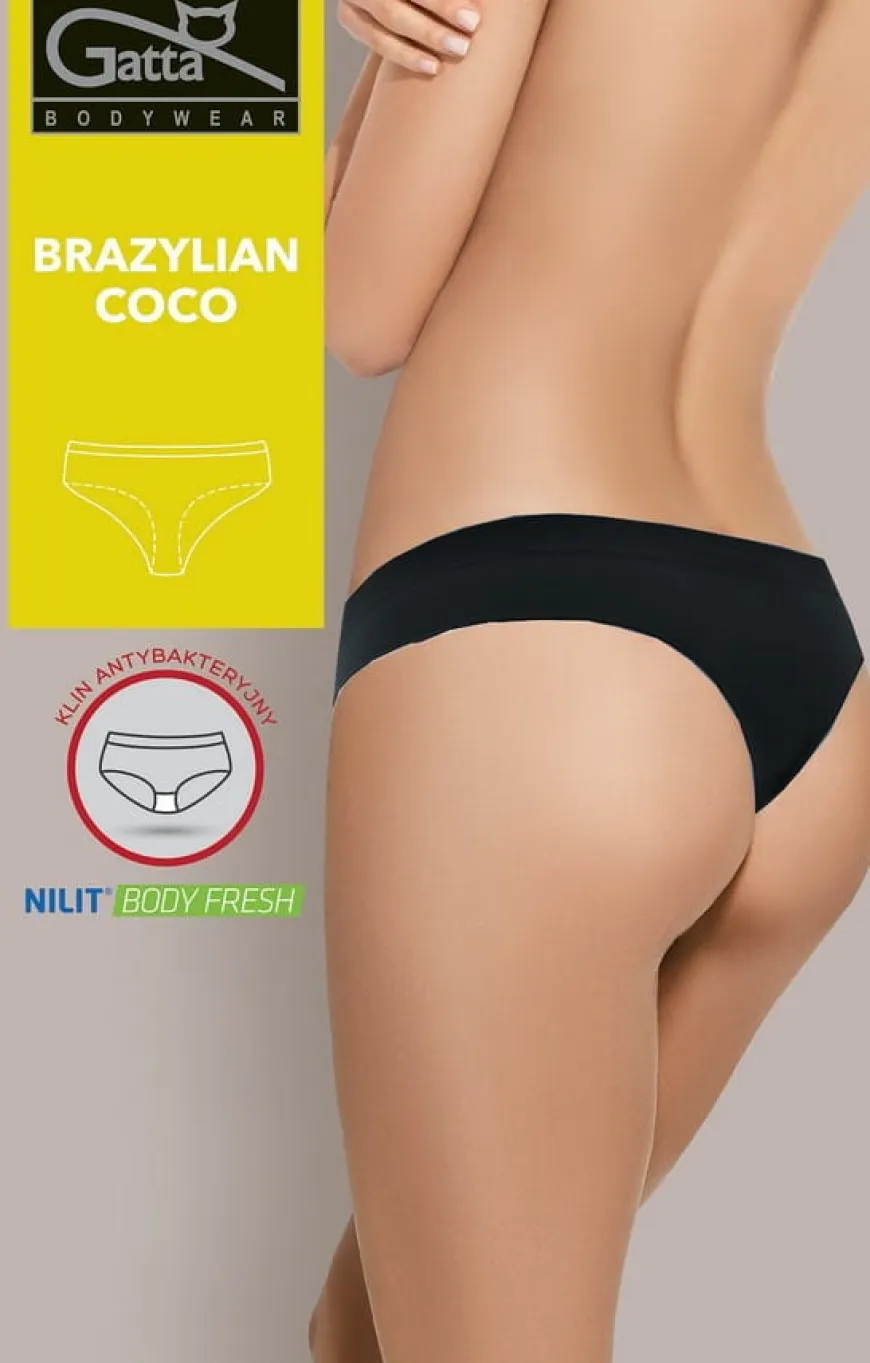 Figi damskie Brazylian Coco, czarne | Gatta - 41606S
