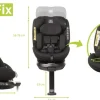 Fotelik samochodowy z obrotową bazą ENZO-FIX 40 - 150cm BLACK I-SIZE 4BABY