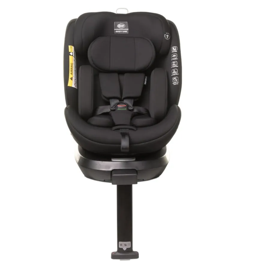 Fotelik samochodowy z obrotową bazą ENZO-FIX 40 - 150cm BLACK I-SIZE 4BABY