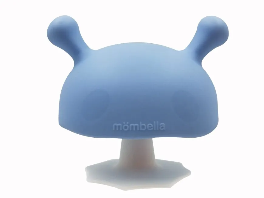 Gryzak silikonowy Mushroom Light blue | Mombella