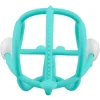 Gryzak silikonowy z grzechotką ślimak teal | Mombella  00604