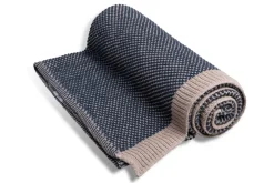 Kocyk dla niemowląt, bawełniany 80 x 100 cm Mini Rattle od BabyMatex - Granatowy