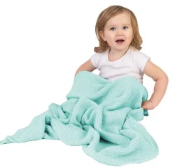Kocyk dla niemowląt, bawełniany Turkusowy Tully - Baby Matex | TB0329_33