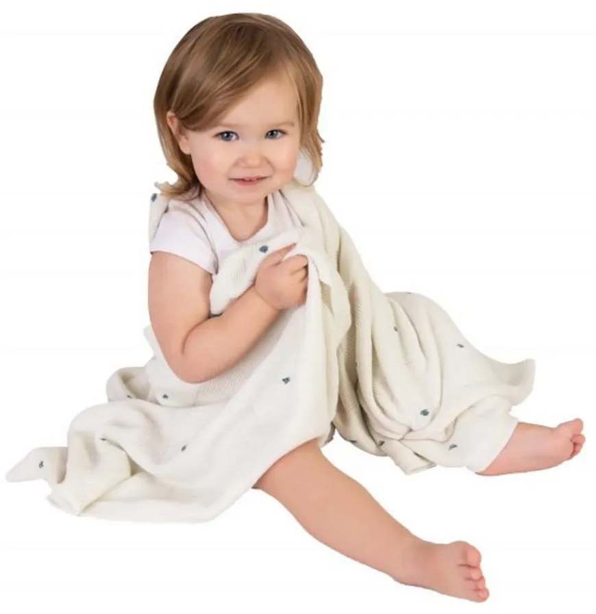 Kocyk niemowlęcy bambus bawełna Accent Biały | Baby Matex TB0369_01