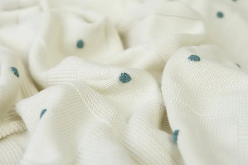 Kocyk niemowlęcy bambus bawełna Accent Biały | Baby Matex TB0369_01