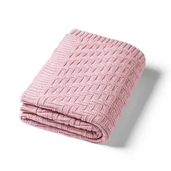 Kocyk niemowlęcy 100% Bawełna organiczna - różowy | Babyono 1647/01