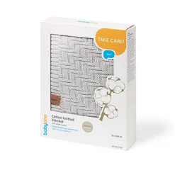 Kocyk niemowlęcy 100% Bawełna organiczna - szary | Babyono  1647/02
