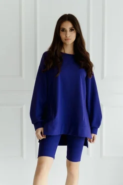 Kolarki,  krótkie legginsy prążkowane Dolly/Fiolet - Dolce Sonno