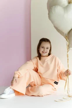 Komplet dresowy Set dla dziewczynki GRACE Orange - Wualaa by dolce sonno