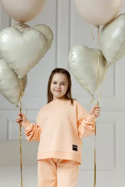 Komplet dresowy Set dla dziewczynki GRACE Orange - Wualaa by dolce sonno