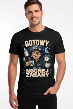 Koszulka dla przyszłego Taty z nadrukiem - GOTOWY DO NOCNEJ ZMIANY