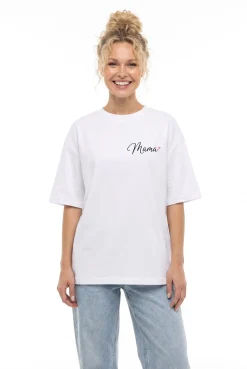 Koszulka Oversize Mama z sercem White – Dolce Sonno
