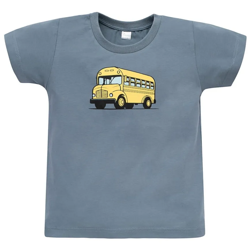 Koszulka z krótkim rękawem T-shirt dziecięcy niebieski autobus - FunTime Pinokio