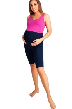Krótkie legginsy ciążowe, granatowe  - Dolce Sonno