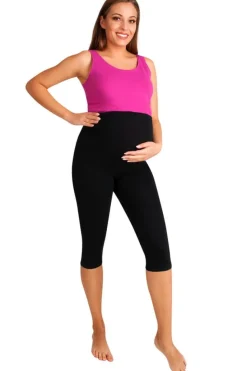 Legginsy ciążowe 3/4 czarne  - Dolce Sonno