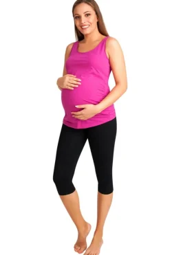 Legginsy ciążowe 3/4 czarne  - Dolce Sonno