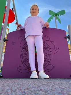Legginsy dziewczęce długie Lilac - Dolce Sonno