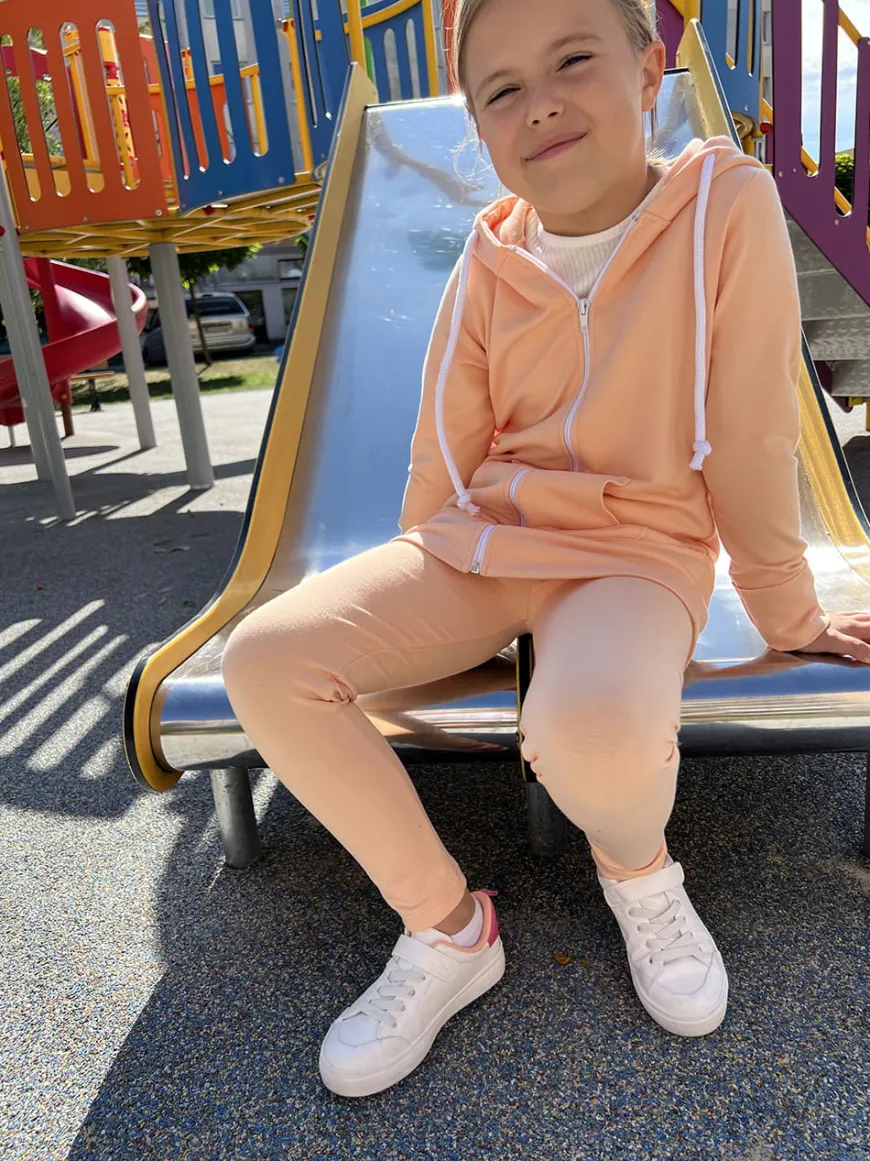 Legginsy dziewczęce długie Orange - Dolce Sonno
