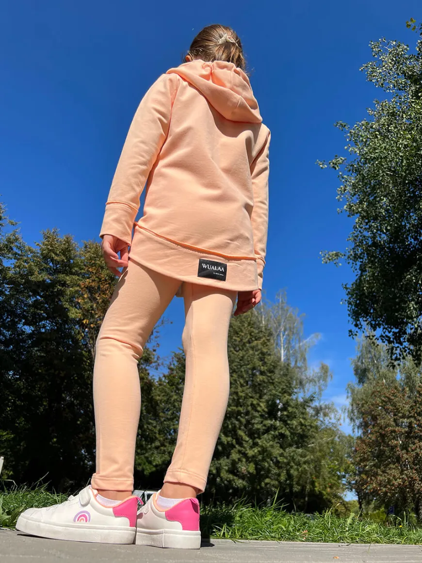 Legginsy dziewczęce długie Orange - Dolce Sonno