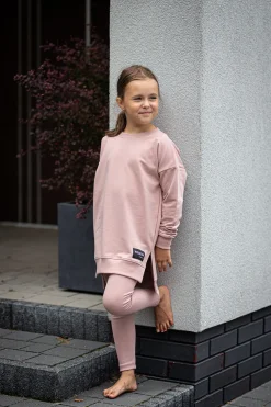 Legginsy prążkowane dla dziewczynki Poppy/ Blush - Dolce Sonno