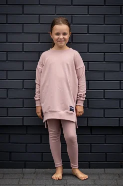 Legginsy prążkowane dla dziewczynki Poppy/ Blush - Dolce Sonno