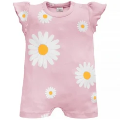 Letni Rampers różowy w stokrotki - Daisy | Pinokio