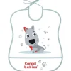Śliniak plastikowy miękki z kieszonką - grey dog | Canpol 2/919