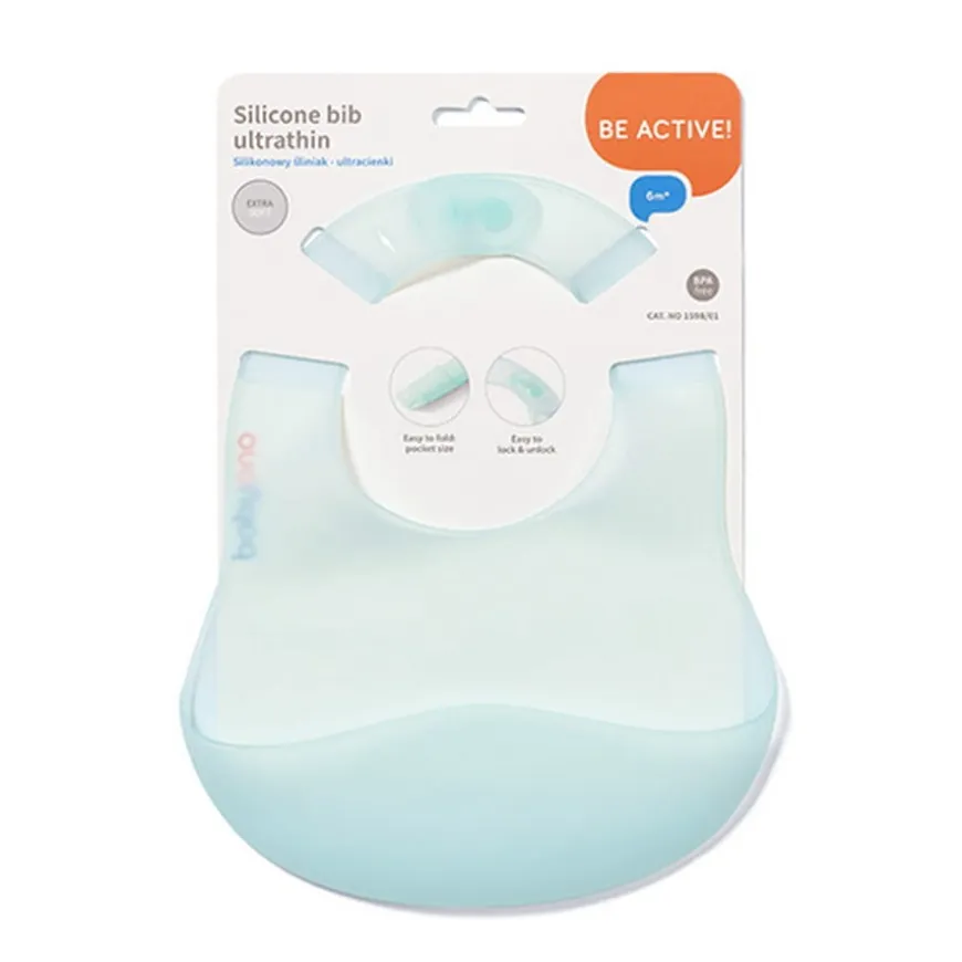 Śliniak silikonowy ultracienki z kieszonką BabyOno 1598/01