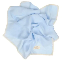 Lniany kocyk niemowlęcy "Linen" błękitny | BabyMatex