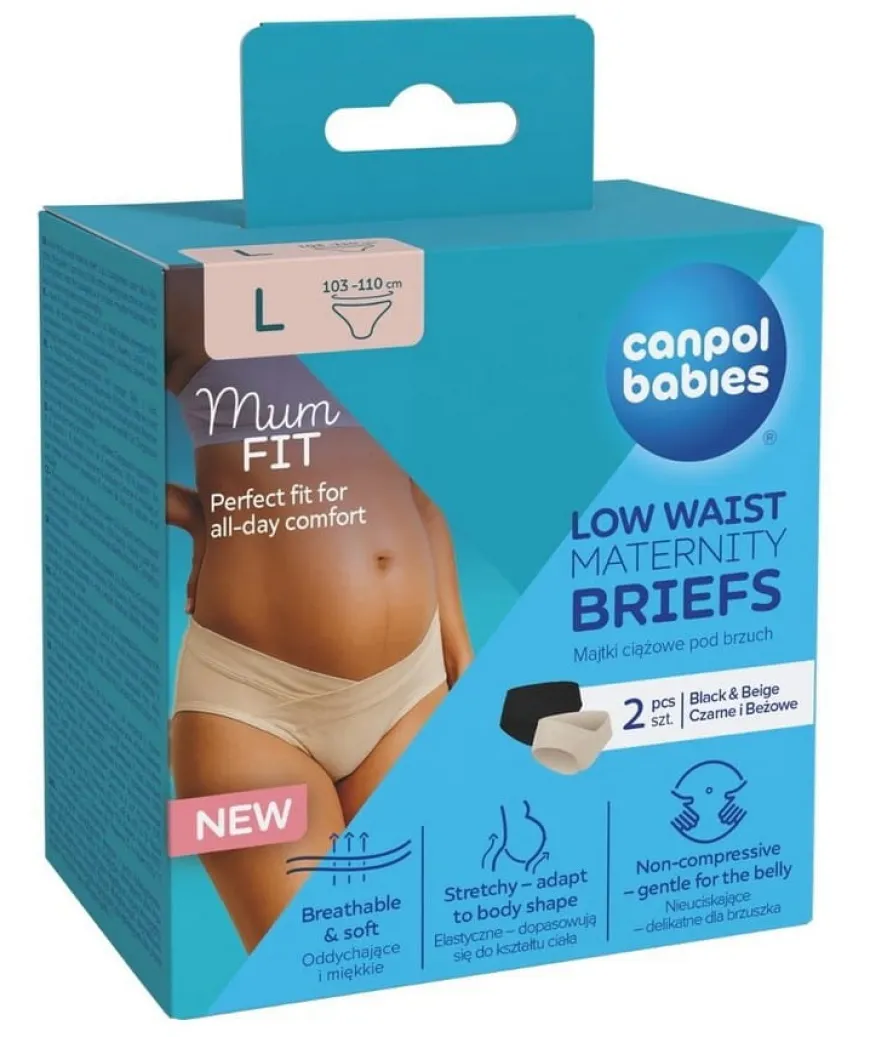 Majtki ciążowe pod brzuch Mum Fit 2 szt Canpol Babies