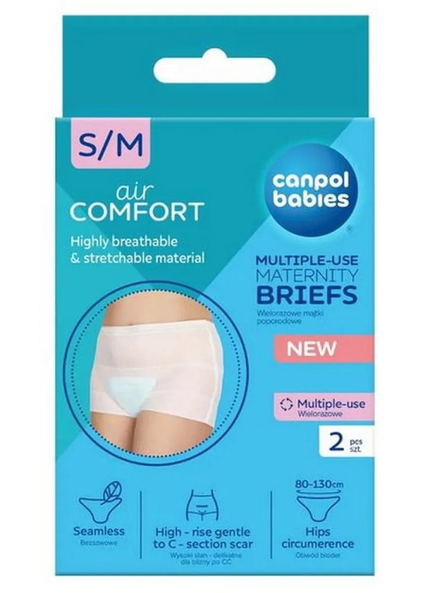 Majtki wielorazowe poporodowe 2szt. S/M Canpol 73/001