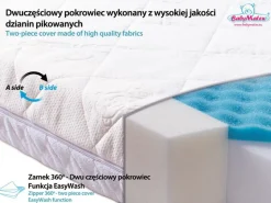 Materac dwustronny ortopedyczny do łóżeczka 70x140 Carpahia - TB0311 BabyMatex