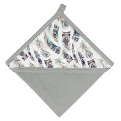 Muślinowe okrycie kąpielowe "Muslin Design" - Szare | BabyMatex - TB0443_08
