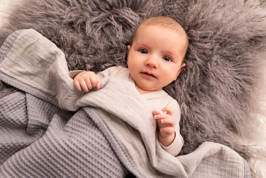 Muślinowy kocyk dla niemowląt Prestige Muslin - Szary | BabyMatex TB0452_03