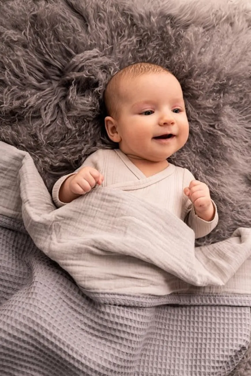 Muślinowy kocyk dla niemowląt Prestige Muslin - Szary | BabyMatex TB0452_03