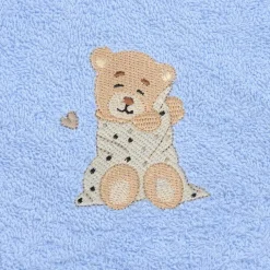 Niebieskie okrycie kąpielowe frotte 100x100 | Maxi - BabyMatex