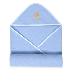 Niebieskie okrycie kąpielowe frotte 100x100 | Maxi - BabyMatex