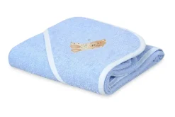 Niebieskie okrycie kąpielowe frotte 100x100 | Maxi - BabyMatex