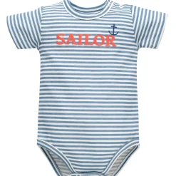 Niemowlęce body z krótkim rękawem Paski - Sailor | Pinokio