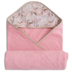 Okrycie kąpielowe bawełniane 100x100 cm Maxi Print/ Kwiaty róż - Baby Matex