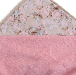 Okrycie kąpielowe bawełniane 100x100 cm Maxi Print/ Kwiaty róż - Baby Matex