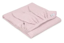 Okrycie kąpielowe Wafel Prestige Bunny 70x140cm - puder róż | BabyMatex - TB0456_10