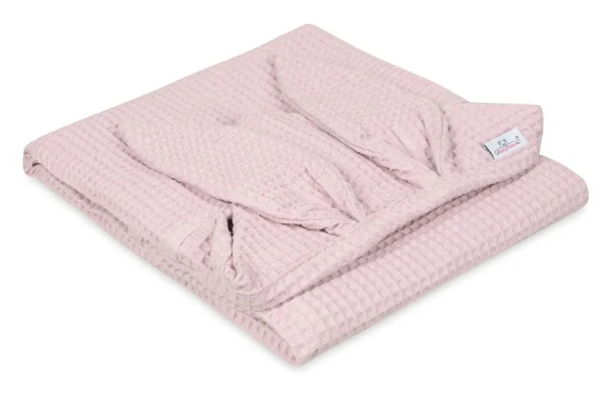 Okrycie kąpielowe Wafel Prestige Bunny 70x140cm - puder róż | BabyMatex - TB0456_10