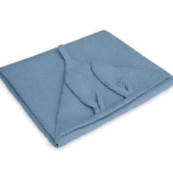 Okrycie kąpielowe Wafel z kapturem i uszami 75 x 75 cm - Jeans | Dolce Sonno