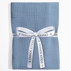 Otulacz, pieluszka muślinowa Double Gauze 110x110cm - Jeans | Dolce Sonno